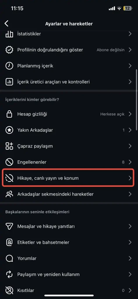 Instagram Uygulamasından Konum Paylaşımını Kapatma